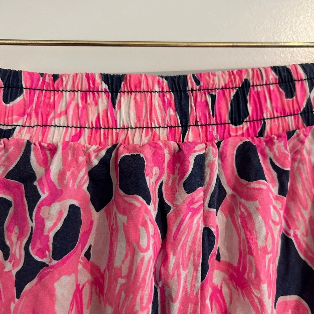 Lilly Pulitzer Katia Flamingo Shorts Pink Blue Size XS